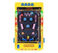 Pinball Electronico Arcade Pac-Man Edition Flipper Retro de Escritorio | Diseño retro Pac-Man oficial, marcador electrónico digital, efectos de sonido y luces, ideal como pinball adultos y niños