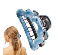 Pince À Cheveux French Cloud - Mangos Acrylique Creuse CIPP | Рince À Cheveux Épaisse Rétro, Pour Femmes, Grande Pince Aà Tête Arrière Antidérapante, Aà La Mode Avec Une Sensation Rétro, (Blanc/Bleu)
