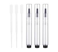 Pinceau Rechargeable - Stylo Peinture Retouche 6ml Visible | Lot De 3 Pinceaux À Pression Remplissables | Applicateur Pour Meubles Bois Sol Fenêtre, Kit De Réparation Précision