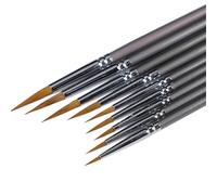 Pincel 9 Uds Pincel Pintura Acuarela Gouache Aceite Gancho línea Pluma Varilla Fina Arte para Decoraciones