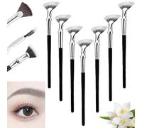 Pincel abanico de rímel, máscara de pestañas, cepillo de pestañas de ángulo plegable, herramientas de maquillaje para pestañas de abanico, cepillo para levantar naturalmente, para efectos de elevación