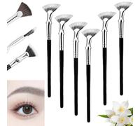 Pincel abanico de rímel, máscara de pestañas, cepillo de pestañas de ángulo plegable, pestañas de ojos para ventiladores, herramientas de maquillaje, cepillo para levantado natural, para efectos de