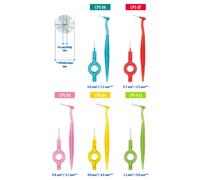 Cepillos interdentales Curaprox CPS 06 prime, recambio, 8 piezas, turquesa, 0,6 mm de diámetro, 2,2 mm de eficacia, envase de recambio, sin soporte