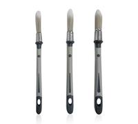 Pincel de 3 piezas con punta redonda, pincel para juntas con mango largo, pincel para polvo con punta afiladora, pincel multiusos, herramienta de pintura de bordes