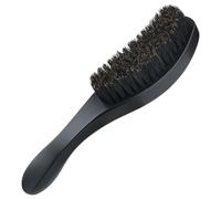 Pincel de barba, cerdas de jabalí rígidas para el aseo de los hombres, cepillo de ondas curvas con mango ergonómico, cepillo para el cabello de nylon y jabalí para el hogar, salón/8x2 pulgadas