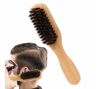 Pincel de barba - Grofio de acero sin esfuerzo Borrador de cerveza Barda de cerdo | Crecimiento de barba saludable Wild Bristle Barba de madera de nogal | Pincelado de barba