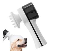 Pincel de champú para perros - Pincel de baño para perros con dispensador de jabón | Cepillos de baño de masaje de champú | Shampoos Foamer para perros bañándose | Peine de masaje suave de burbujas ca