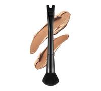 Pincel de contorno 2 en 1 - Herramienta de maquillaje en forma de U de doble extremo, brocha de rubor que esculpe la nariz, ajuste profesional, mango compacto | Accesorio cosmético útil para artistas