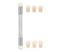 Pincel de esponja para arte uñas - lápiz sombreado degradado acrílicas con punta polvo herramienta decoración piedras preciosas tubo acrílico transparente diseño delicado cabezales reemplazables