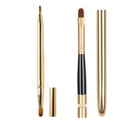 Pincel de Labios 2 Piezas - Cubierto Portátil de Doble y Una Cabeza - Herramienta de Maquillaje