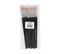 Pincel de línea dorada, tamaño 8, ancho: 4 mm, redondo, 12 unidades