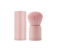 Pincel de maquillaje retráctil de viaje, para colorete, con cubierta para polvos, colorete, bronce, fluorescente, lápiz cosmético en polvo (A, talla única)