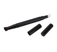 Pincel de maquillaje retráctil, pincel para sombra con pelo de lana suave y doble punta, pincel cosmético portátil para viajes al aire libre, herramienta de mezcla multiusos con ta
