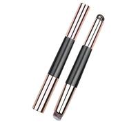 Pincel de matorral labial, cepillo de labios de silicona | Aplicadores de labios reutilizables,Helper cosmético de doble cabeza portátil reutilizable para mujeres para hombres maquillador