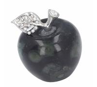 Pincel de papel curativo de manzana de cristal, estatua tallada perfecta, piedra de cristal restaura la confianza y la armonía en las relaciones, uso en