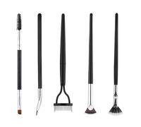 Pincel de pestañas, pincel de pestañas,Set de carreras de cejas plegables de 5 | Defensor de maquillaje de peine de cepillo de cepillo de preparación de preparación para mujeres