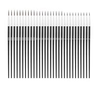Pincel de pintura de 30 piezas con punta fina, pelo de nailon, mango de plástico para artistas, estudiantes, pintura de cerámica, trabajo de línea, lápiz de arte de nailon