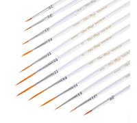 Pincel de Remolcador - 12 Unidades, Fino Delineador en Miniatura, Acrílico para Líneas de Escritura