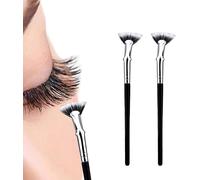 Pincel de rímel, cepillo de pestañas en forma de abanico en ángulo, cepillos de máscara de pestañas, cepillos cosméticos plegables portátiles, aplicadores doblados de pestañas, para efectos naturales