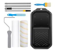 Pincel de rodillo de pintura, rodillos de pintura para pintar paredes - Pequeños rodillos de pintura para pinceles,Pinceles de pintura, rollos de 9 pulgadas, rodillo de pintura con soporte y platea