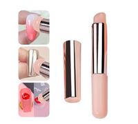 Pincel de silicona para uñas, cepillo flexible para degradado de uñas, aplicador cromado de silicona | Pincel portátil para puntear, pincel de silicona para lápiz labial y sombra de ojos