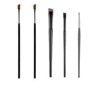 Pincel delineador de ojos en ángulo, Brochas de Cejas, Pincel en Ángulo Fino, Conjunto de pinceles de cejas, Pincel de maquillaje de ojos de precisión 5pcs