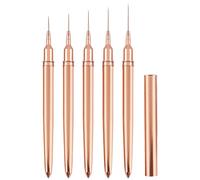 Pincel fino para uñas - Juego de bolígrafos de dibujo para uñas, 5 piezas, pinceles de rayas para Nail Art | Pluma de diseño de arte de pintura portátil con puntas de 5/8/13/20/25 mm, Salón d