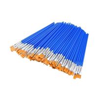 Pincel Juego de 100 Pinceles Nailon for Pintar Grafiti, acrílico, Acuarela, Suministros Arte Profesional, Varilla plástico, Tubo Aluminio, bolígrafo línea(A (Yellow) 100pcs)