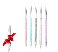 Pincel para arte de uñas Pinceles Nail Art Liner Nail Art Brush,Doble Punta pinceles Set Nail Dotting Manicure Tools Nail Art Brush Acrílico Pintura UV Gelpara decoración de DIY Nail Art Designs