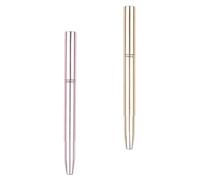 Pincel para Labios Tapa 2 Piezas de Doble Punta Retráctil | Fibra Sintética, Uso Higiénico y Fácil, para Viaje, Salón de Belleza, Delineador y Base