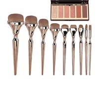 Pincel para sombra de ojos 9 piezas de brochas de carbón vegetal