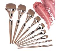Pincel para sombra de ojos 9 piezas de brochas de carbón vegetal