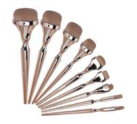 Pincel para sombra de ojos 9 piezas de brochas de carbón vegetal