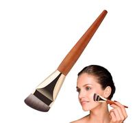 Pincel plano de madera para base de maquillaje de alto flujo | Pinceles de maquillaje de alta calidad de doble cara para mezclar polvos líquidos, corrector y crema de colorete