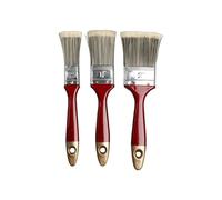 Pincel plano - Set de 3 anchos - Mango corto - Cerdas de nylon - Ideal para escuelas