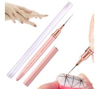 Pincel profesional de delineador fino, pincel fino | Pincel de punta francesa - Herramienta de dibujo de puntos de uñas para líneas largas, detalles finos y dibujo fino