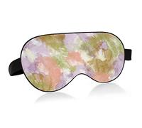 Pinceladas de pintura al óleo Máscara de ojos para dormir transpirable y colorida, funda para dormir con sensación fresca para el descanso de verano, venda elástica contorneada para viajes de mujeres