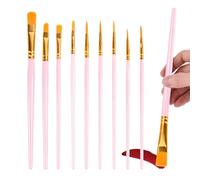 Pincelados al óleo - 10 Piezas de acrílico y Acuarela de Pintura Set | Cepillos de Artist Lisos y Flexibles para Lienzo, Aceite, acrílico y Pintura de Acuarela, cepillos de Arte Profesionales para de