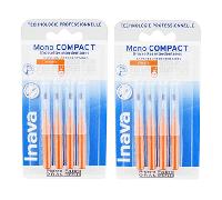 Pinceles compactos Inava Mono Narrow Space de 1,2 mm, color naranja, 4 unidades (paquete de 2)
