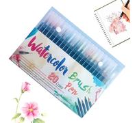 Pinceles de acuarela Pens | Conjunto de caligrafía estilos aqquarelle pincel | Pinteaux Writing Colors Vives for Calligraphy Drawing Coloring Journal Voyage École Artistes Adults Children Beginan