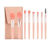 Pinceles de maquillaje de fibra sintética llamativos, 8 unidades, colores macarrón, unisex, para aspecto profesional, cepillo de mango amigable