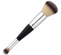 Pinceles de maquillaje de mango de madera Base de maquillaje en polvo y pinceles cosméticos sintéticos Cepillo de cejas para base de polvo líquido punteado MDesign práctico