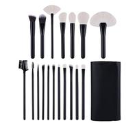 Pinceles de Maquillaje Kit de maquillaje 18 piezas for sombras ojos, base y brochas Profesionales(Black2)