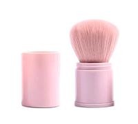 Pinceles de maquillaje retráctiles Kabuki para polvo, pequeños pinceles de viaje, herramienta para polvo suelto, crema, soporte retráctil en ángulo