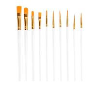 Pinceles de Pintura acrílica - Juego de 10 cepillos de Acuarela acrílica | Cepillos de Lisos y versátiles 10 Piezas para Pintura al óleo y Pintura acrílica