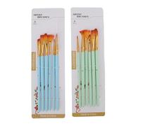 Pinceles de Pintura Acrílica, Juego de 12 Piezas con Mango de Madera y Cerdas de Nylon, Uso para Óleo, Acuarela y Acrílico - Duraderos y Versátiles, Artistas y