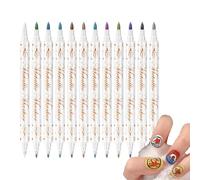 Pinceles de tinte de , suministro de boceto de doble extremo, equipo de ajuste rápido resistente a la humedad, enlace de esmalte de uñas de los pies, doce hacia manualidades, para padres