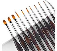 Pinceles Miniaturas Profesional - 11 Piezas Premium Pinceles de Detalle Fino para Acrilica, Acuarela, Óleo, Modelo, Miniatura, Warhammer 40K, DND, Tabletop y Pintar por Números | Pincel Citadel