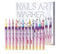 Pinceles para - Bolígrafos de esmalte de uñas de 5.59 pulgadas | Bolígrafo de diseño artístico, rotuladores de esmalte de uñas para mujer, para el salón de casa, para todos los días, estudio, para