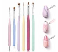 Pinceles para decoración de uñas, pinceles para delineador de uñas, juego de pinceles de pintura con pinceles de esmalte de uñas, bolígrafos de puntos de varios tamaños, pinceles de gel de uñas para
